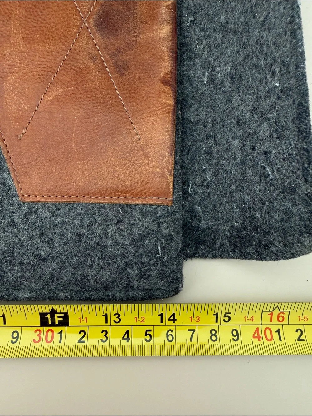 Leather and Felt Laptop Sleeve by Hard Graft